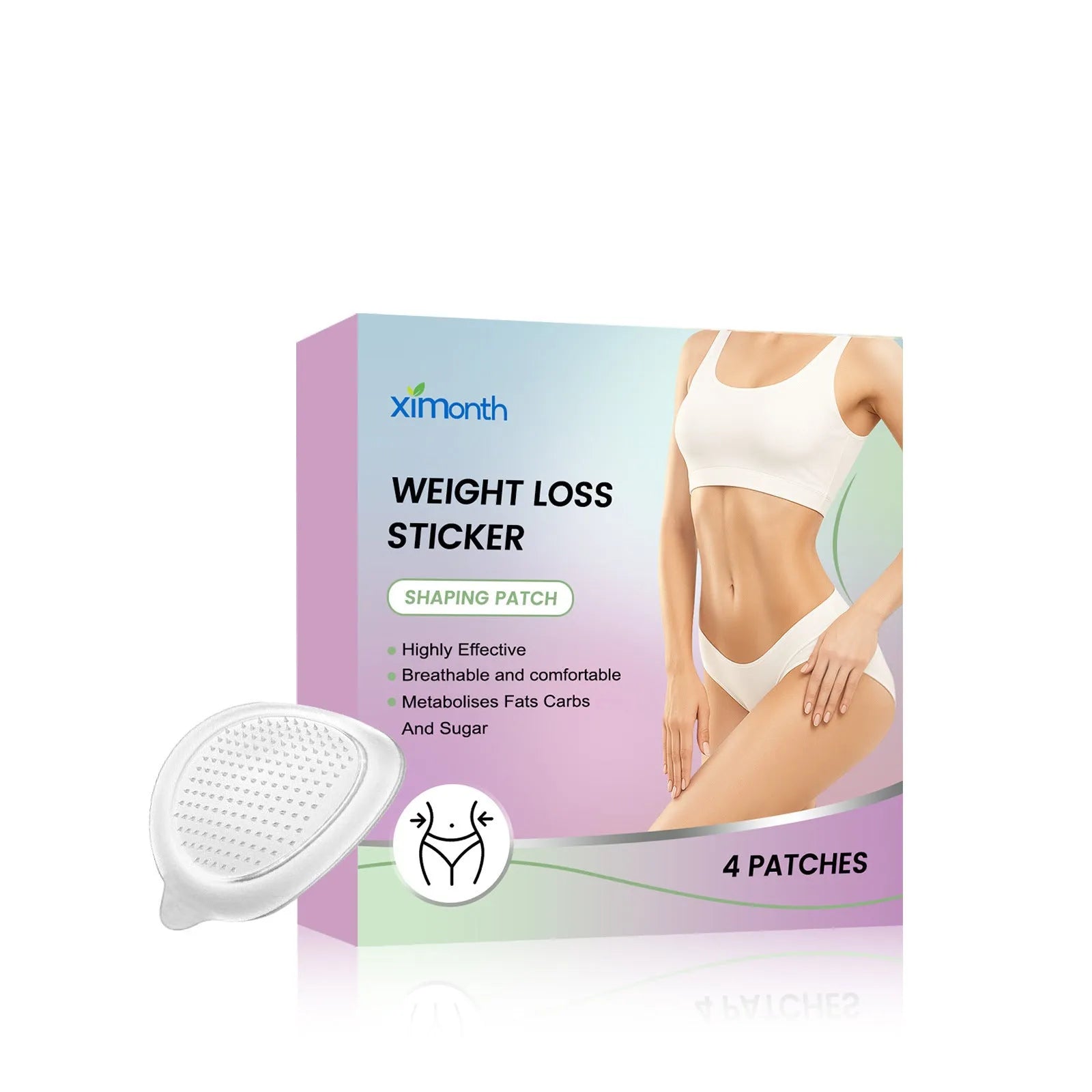 Body nursing adhesive bandage with hydrogel and microneedle construction, four-piece pack