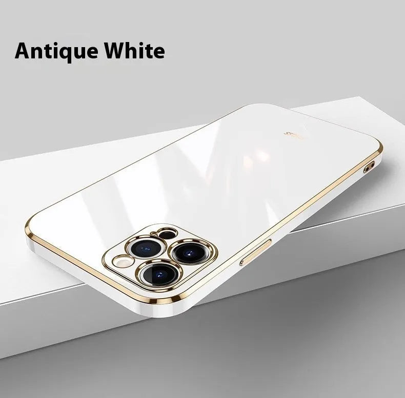 Simple 6D straight edge electroplated shockproof case for Apple iPhone 15 and iPhone 16 in mint green colour.