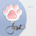 Pink and black USB rechargeable infrared cat teaser toy with keychain measuring 5cm