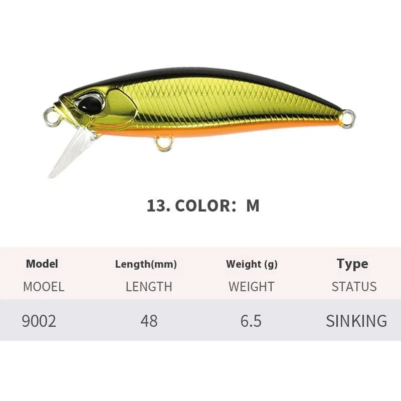 Japanese Submerged Mino fishing lure for mandarin fish and snakehead measuring 48mm
