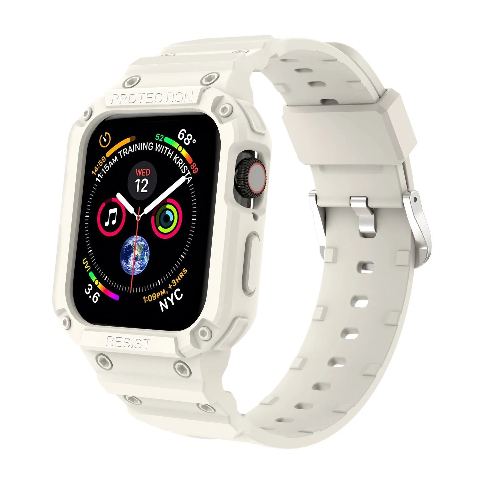 Apple Watch Series 8 compatible soft TPU sport strap in multiple colour options