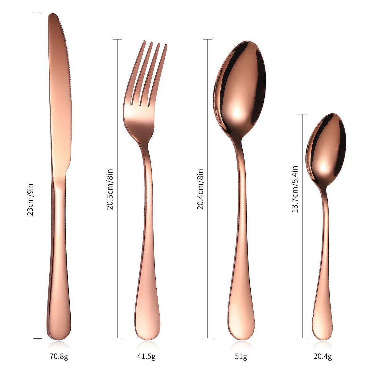 24 piece 18/10 stainless steel cutlery set with knife fork and spoon in black finish