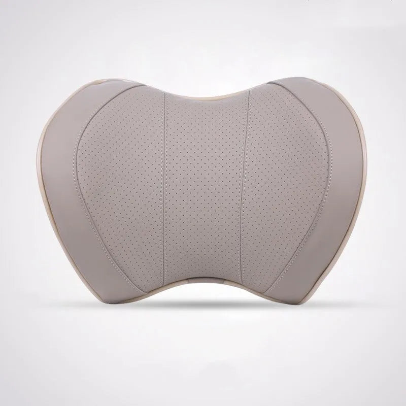 Car headrest with space memory cotton in black and red fabric cover