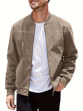 Men's plus size suede jacket with zipper front in multiple colour options