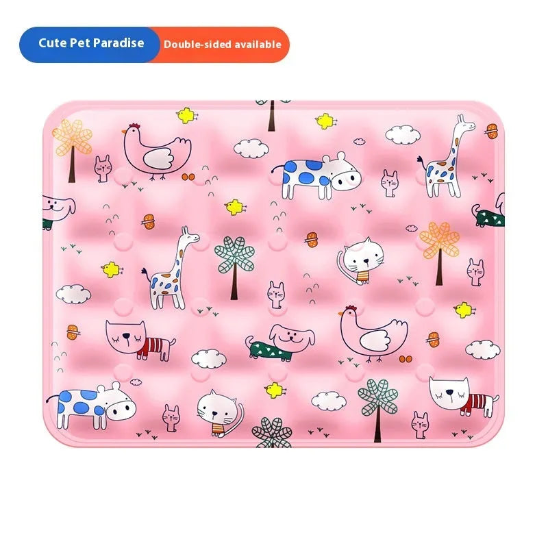 Summer cooling mat for dogs in polyester PVC, size XL, fantasy windmill design