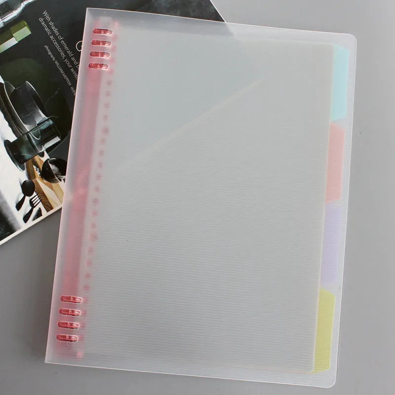 B5 polypropylene shell notebook with loose-leaf paper in six colour options