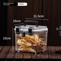 Transparent lockable ABS plastic storage box for fish maw cordyceps medicine sealed container 11L