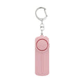 Girls self-defense alarm keychain with 130dB siren and LED light in pink