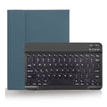 Bluetooth keyboard stored inside its matching leather case in a choice of four colour options.