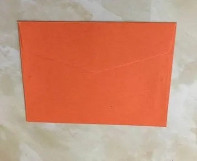 Mini coloured envelopes in assorted colours showing 11.5cm by 8cm dimensions and western-style flap