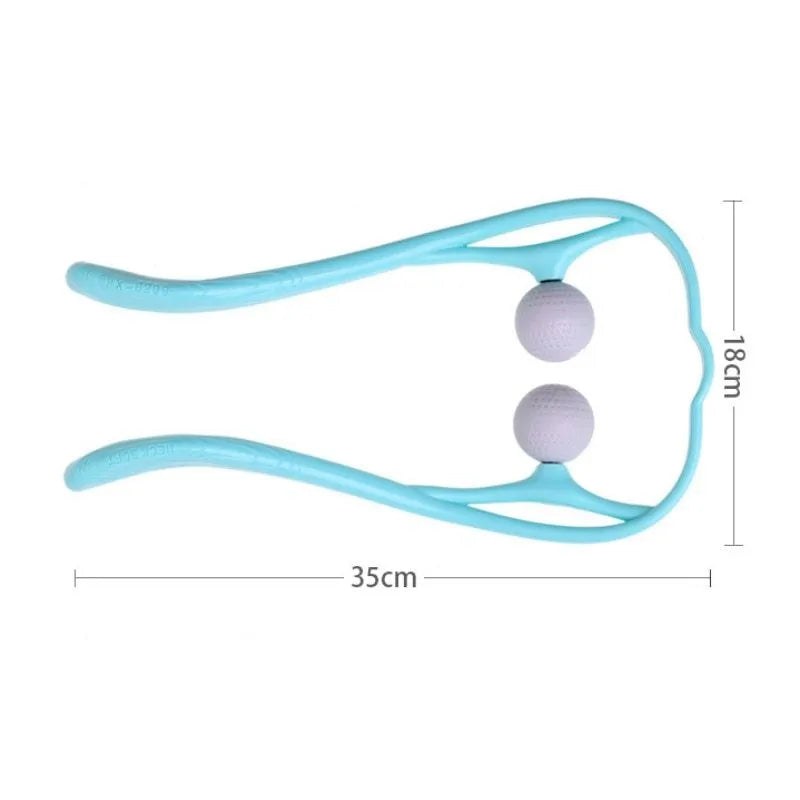 Plastic pressure point therapy neck massager with adjustable stand in blue colour