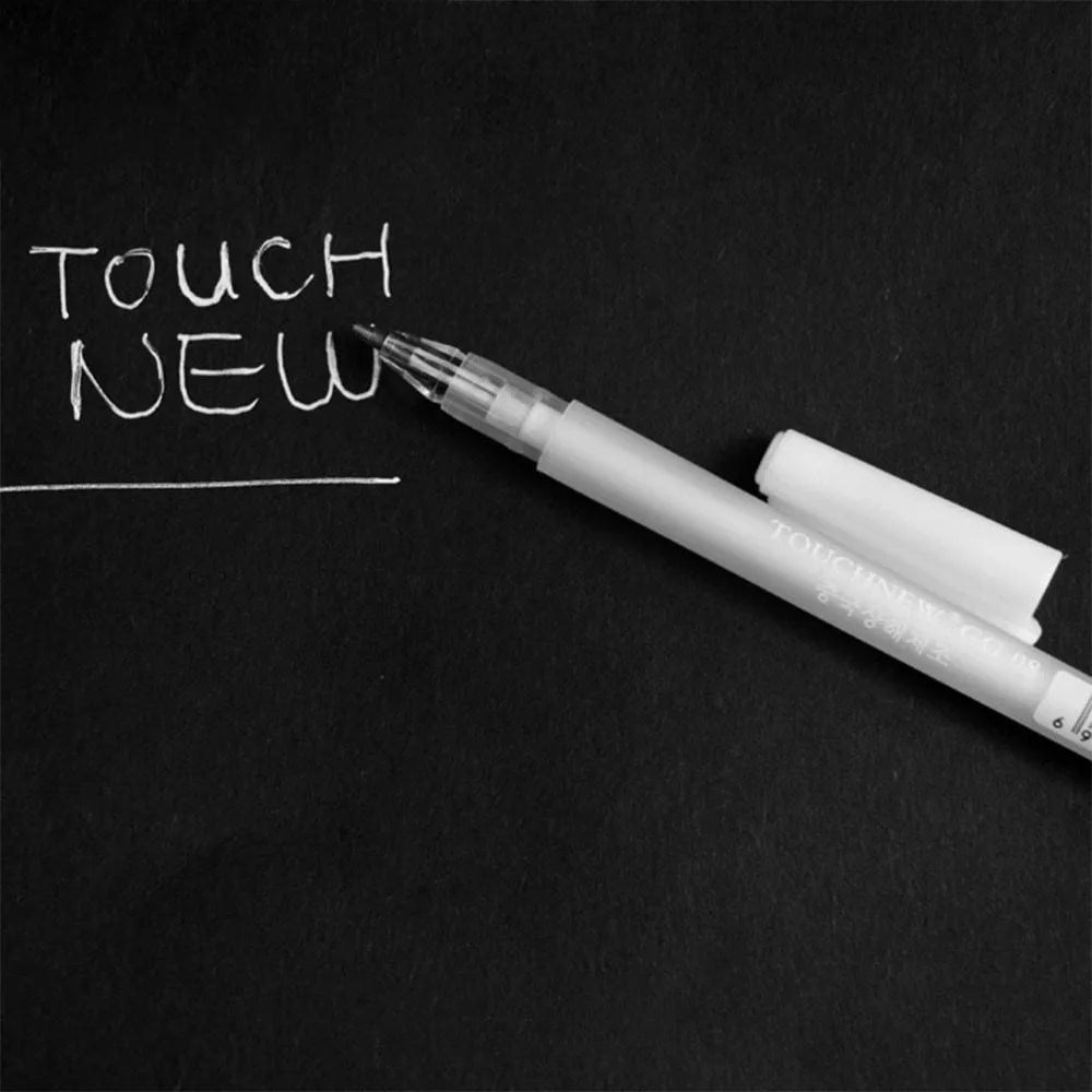 Touchnew highlight pen for card art with 0.8mm tip in golden, silver and white colours