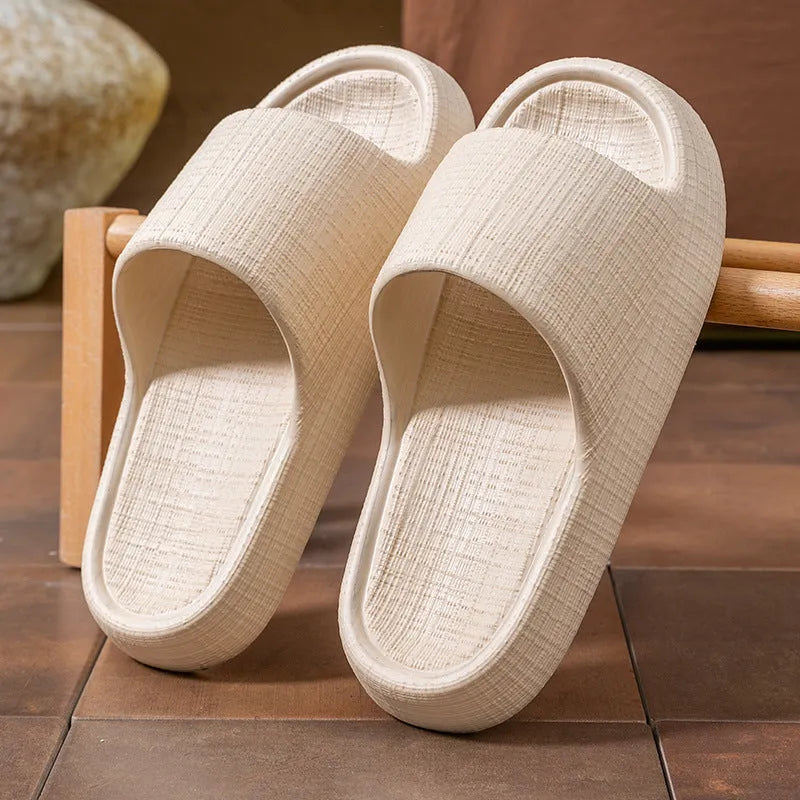 Adult unisex EVA non-slip toe ring slippers in five colours with injection-moulded sole