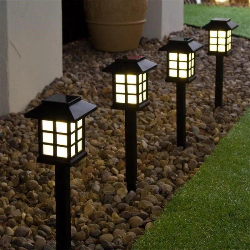 Solar square lawn light IP44 0.6W LED 85x360mm for garden courtyard holiday decoration with RGB option