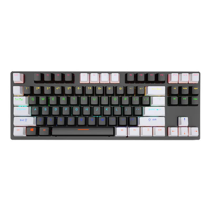 Crack K550 wired green axis mechanical keyboard 87 keys ABS USB cable packed in box