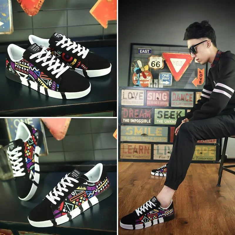 Canvas shoes for men with rubber sole in black available in sizes 39 to 44