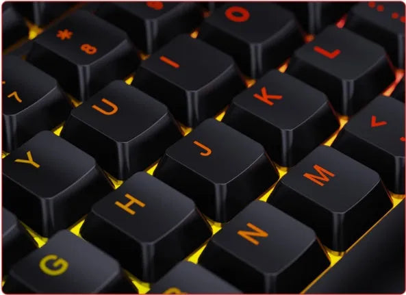 Two-piece keyboard and mouse set with backlit 104-key USB keyboard, 405x165x38mm, ABS, black mixed light