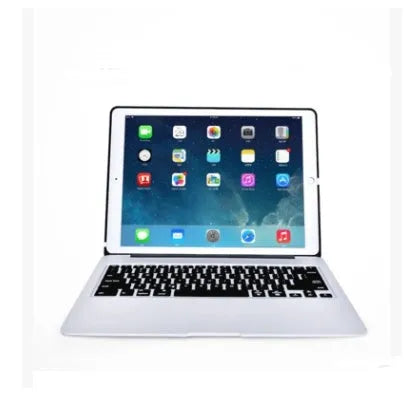 F07 full metal Bluetooth keyboard in silver, compatible with iPad Pro 12.9 inch, aluminium body, rechargeable battery