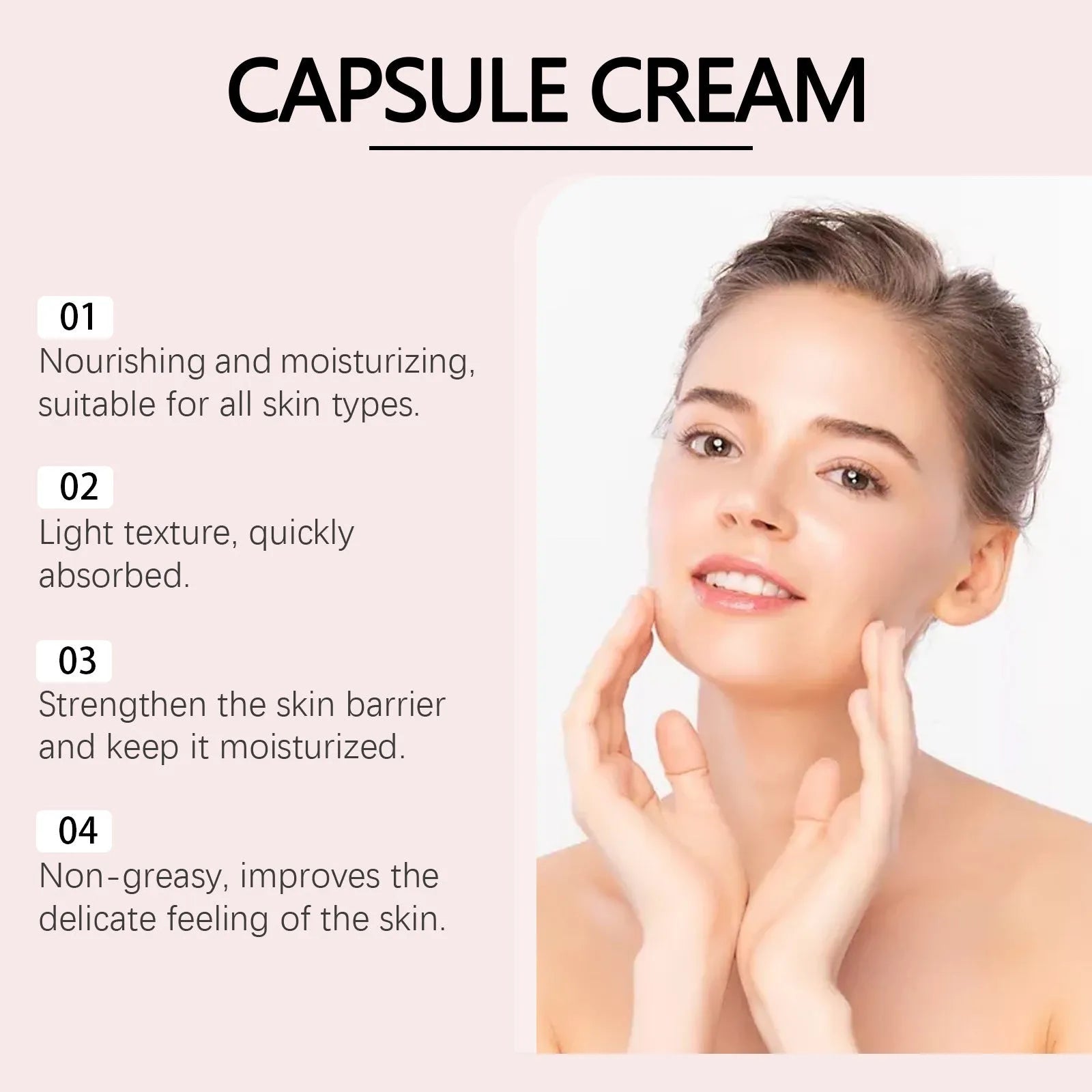 55g moisturising cream jar with tranexamic acid and nicotinamide dual-phase formulation