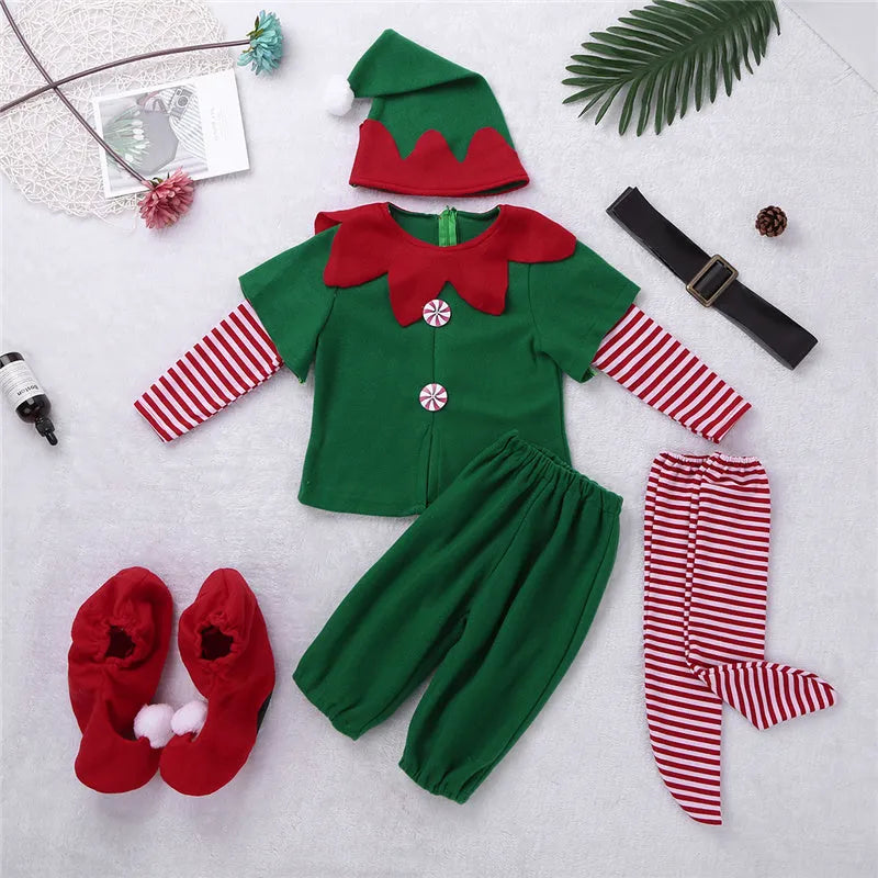 Unisex Christmas costume in polyester fibre, available in sizes 90-180cm for male and female wearers