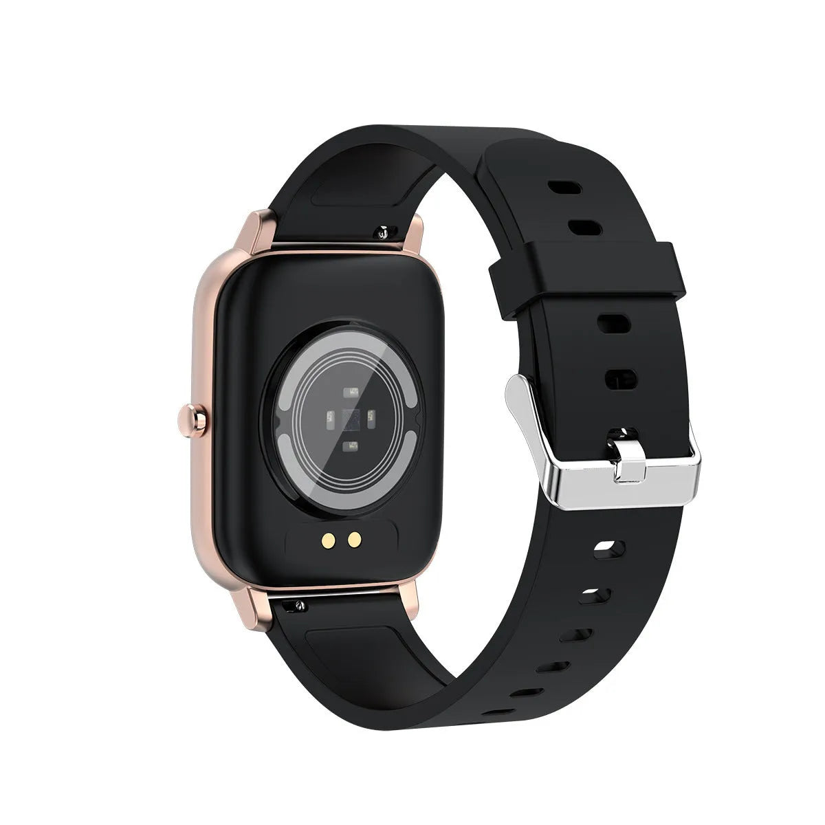 H80 smart watch with coloured silicone strap showing health metrics on 1.69-inch touchscreen.