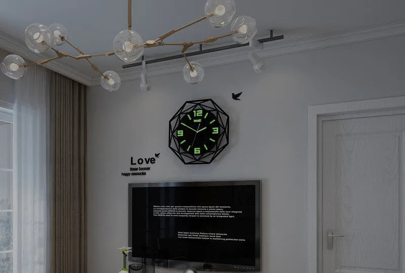 Acrylic wall clock with silent sweeping movement, square shape, green colour, size 40x40cm