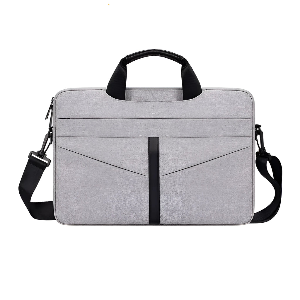 Black Oxford cloth shoulder computer bag with waterproof and shock-resistant padding for 15.6 inch laptops