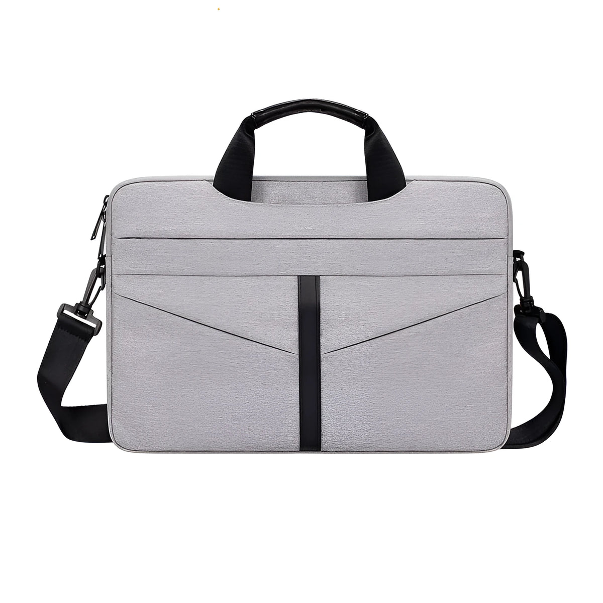Black Oxford cloth shoulder computer bag with waterproof and shock-resistant padding for 15.6 inch laptops