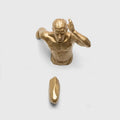Modern solid resin character wall hanging decoration in a minimalist style