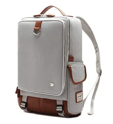 Modern men's large capacity Oxford cloth backpack in army green colour, dimensions 30x16x46cm.