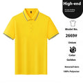 Men's short sleeve nylon polo shirt in multiple colours with straight cut design