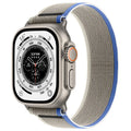 Wild diameter single ring integrated loop nylon strap for Apple Watch in multiple colours.