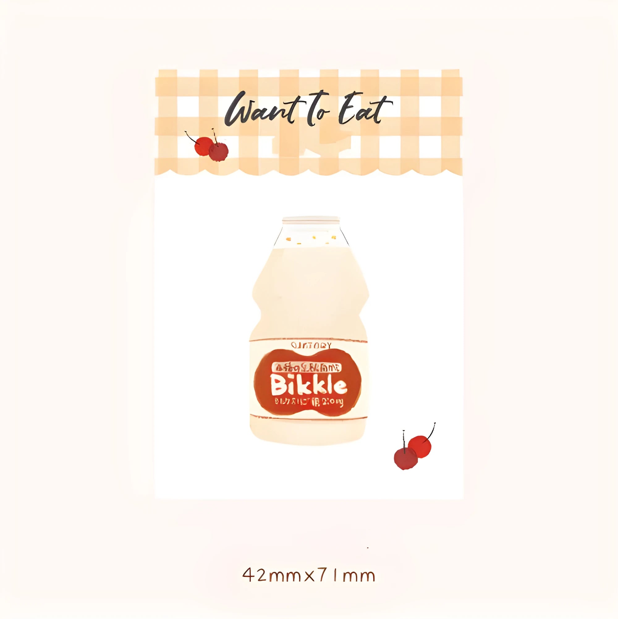 Food-themed pocket note paper cards in bread, tomato, and yoghurt colours, sized 85mm by 120mm.