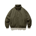Loose cotton-padded coat for men and women in black with zipper pockets