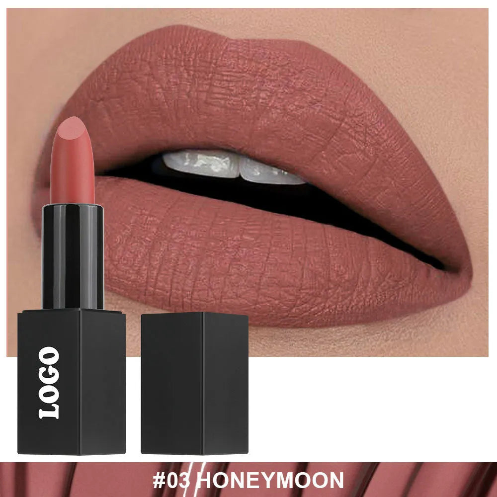Matte finish lipstick in waterproof formula with 24 shade options