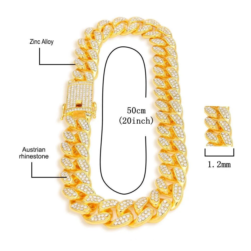 Roman grain graduation quartz watch set with square diamond dial, black mesh band, bracelet and necklace in gold, rose gold or silver.