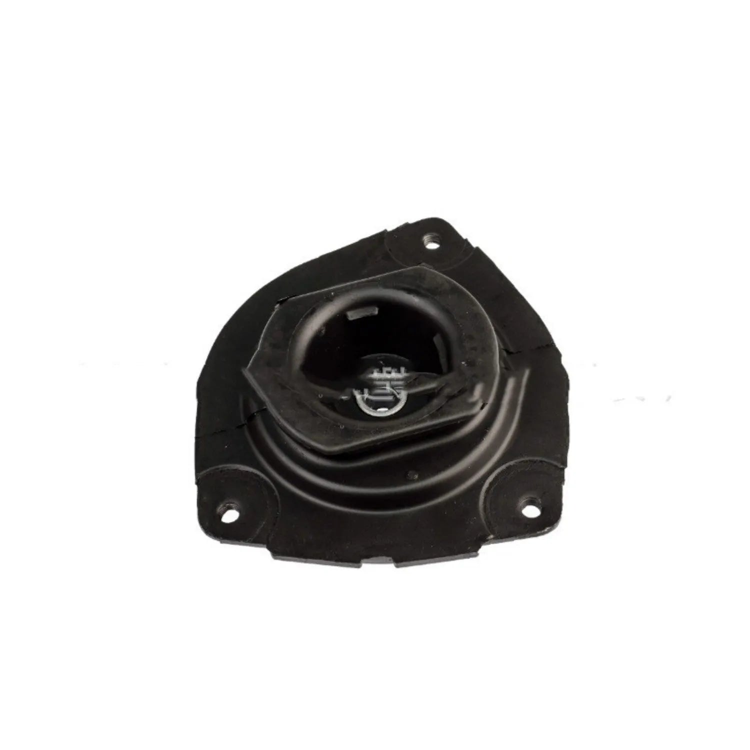 Black metal shock absorber base for vibration reduction and equipment mounting