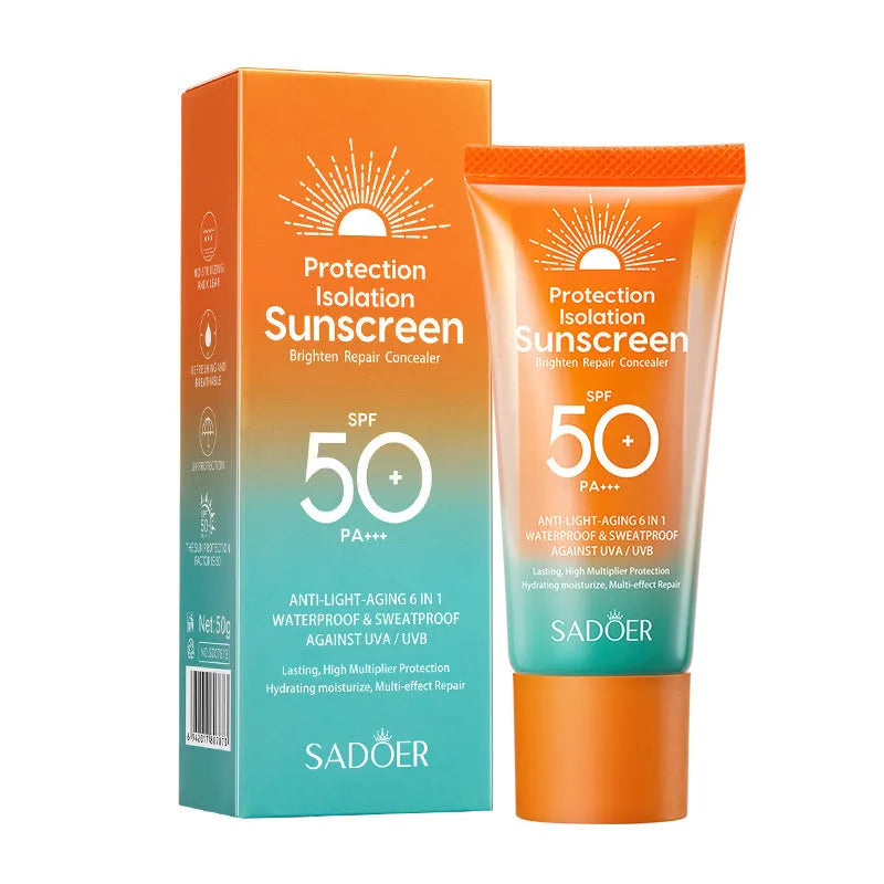 50g Double Tube Multi-Effect Repair Isolation Sunscreen in tube packaging