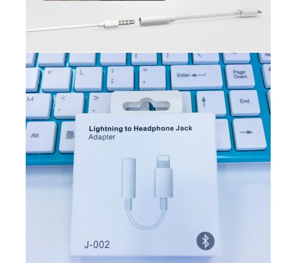 White Lightning to 3.5mm audio adapter for iPhone compatibility