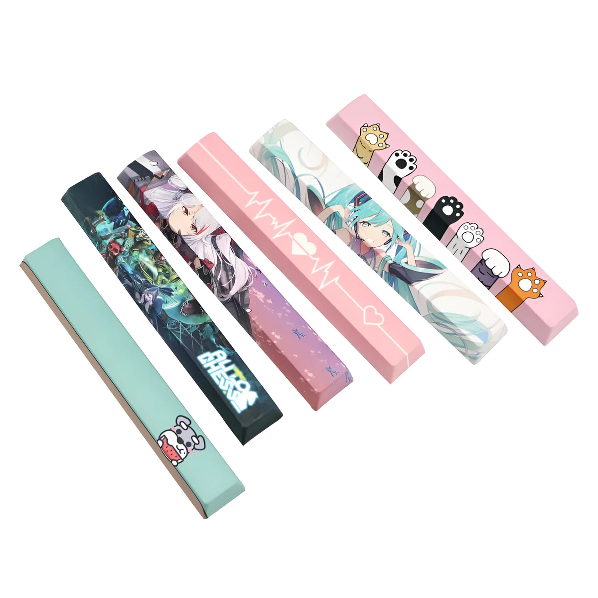 PBT five-sided sublimation keycap set with 6.25U space bar in selected colour kit