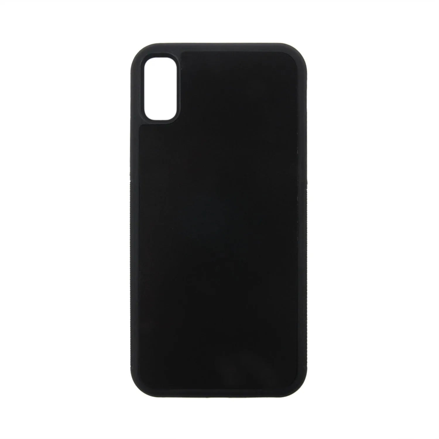 Anti-gravity nano adsorption TPU silicone phone case for Apple iPhone in black solid colour back cover