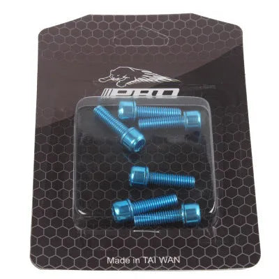Mountain bike handlebar riser fixing screws stainless steel six-piece set in multiple colour options