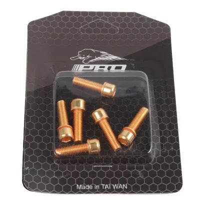 Mountain bike handlebar riser fixing screws stainless steel six-piece set in multiple colour options