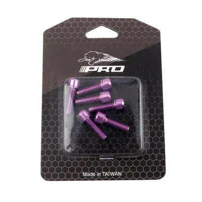 Mountain bike handlebar riser fixing screws stainless steel six-piece set in multiple colour options