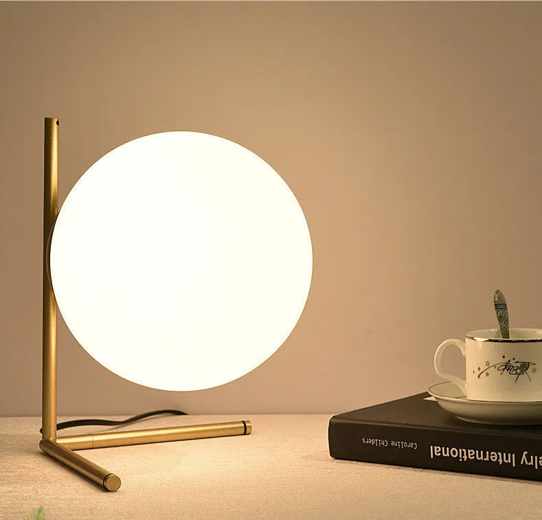 Creative LED lamp with glass shade in three different size options