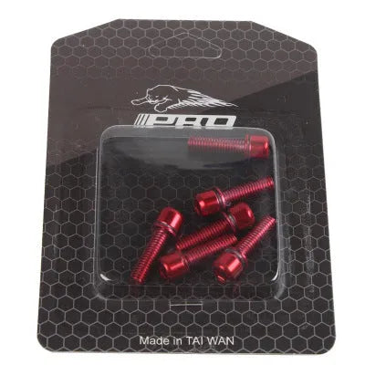 Mountain bike handlebar riser fixing screws stainless steel six-piece set in multiple colour options