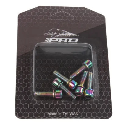 Mountain bike handlebar riser fixing screws stainless steel six-piece set in multiple colour options