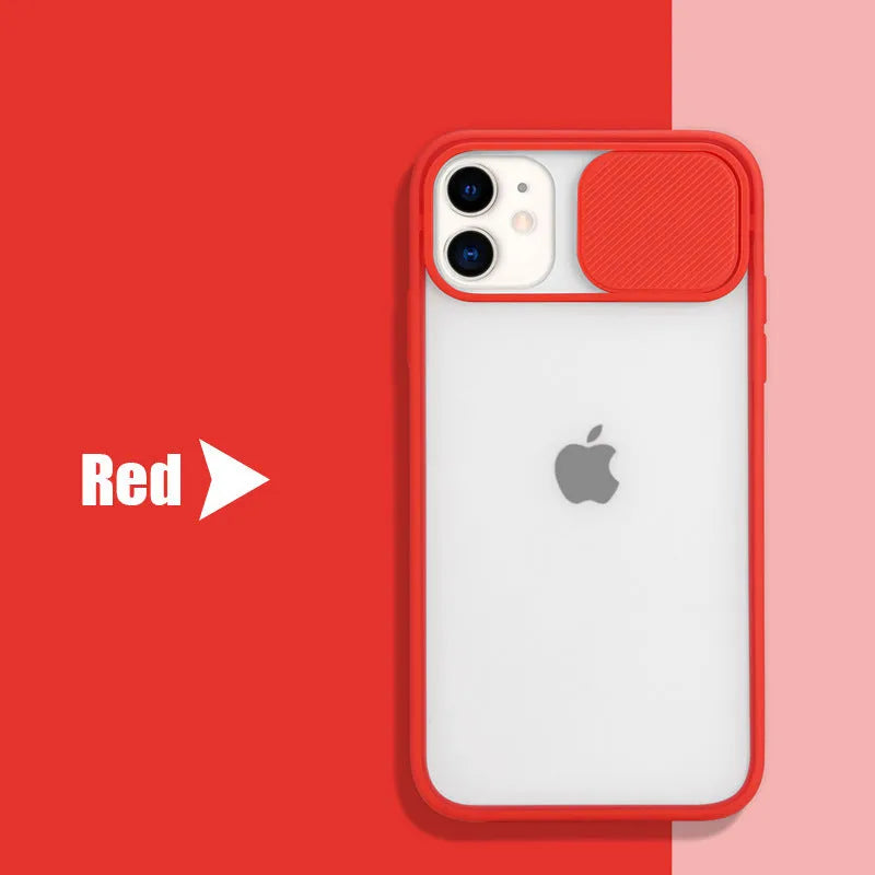 Frosted frame lens silicone phone case for Apple iPhone in multiple colour options