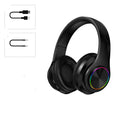 Folding black Bluetooth headset with 40mm drivers and a 3.5mm audio cable