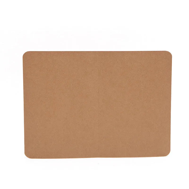 Pack of 100 blank folded kraft greeting cards in 10x15cm size, showing black, brown, and white colour options.